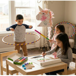 Animation Licorne – Piñata & activités créatives & hula-hoops